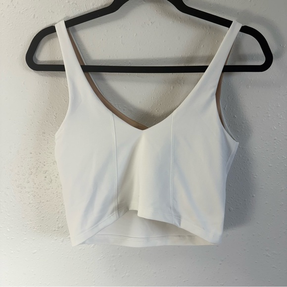 Old Navy White Cropped Tank Bra Top - Picture 3 of 4